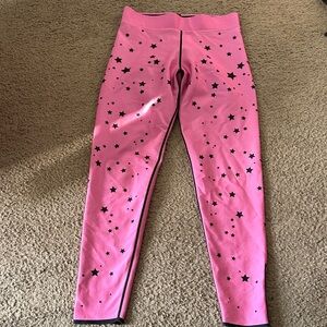 COR women’s Pink Star Print Active Leggings